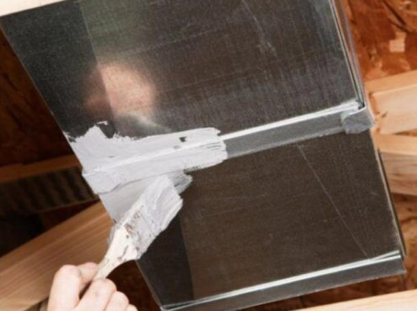 How do you seal duct vents — HVAC mastic sealant application